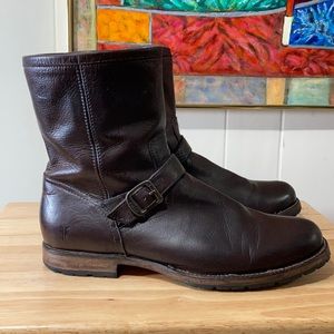Frye Men’s Brown Leather Zip Up Boot Size 10.5D